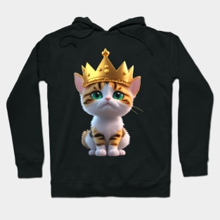 Cute Calico Kitten Princess Hoodie